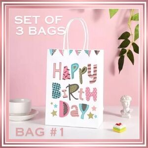 Set of 3 Birthday Gift Bags